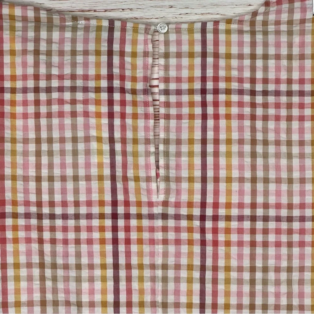 NWT Loft Outlet Multicolor Checked V-Neck Dress Sz XL - Picture 8 of 12